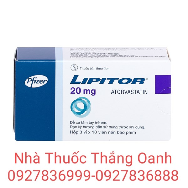 Lipitor 20mg (H/3vỉ 10v) - Đức