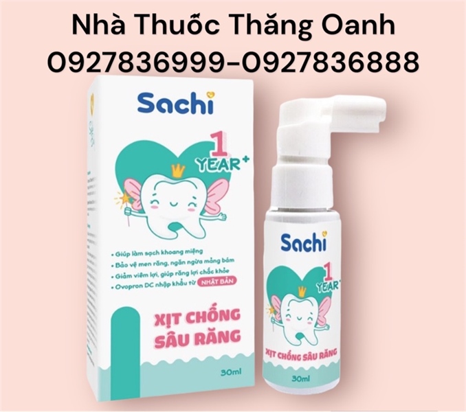 Xịt chống sâu răng Sachi 30ml