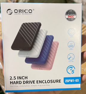 Vỏ box ổ cứng SSD 2.5'' USB 3.0 ORICO 25PW1-U3-BK-BP-HW