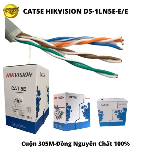 Dây mạng CAT 5E UTP Hikvision 8 đồng DS-1LN5EUEC0