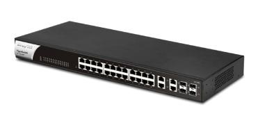 Thiết bị mạng Draytek VigorSwitch G1282 (24 port LAN Gigabit+ 4SFP port gigabit)