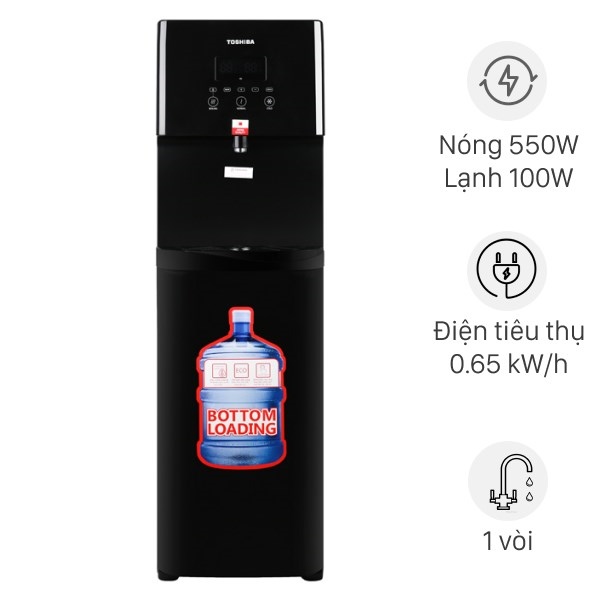 Cây nước nóng lạnh Toshiba RWF-W1830BV (K) 650W
