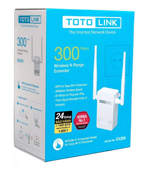Kích wifi Totolink EX200 (DV30)(1Y)