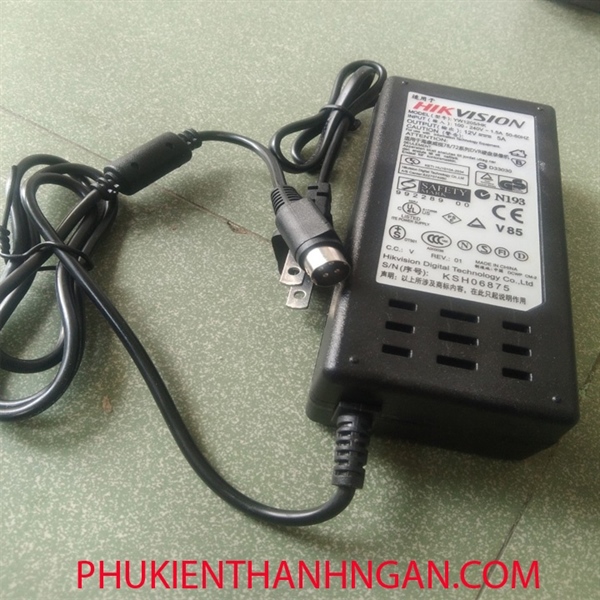 Nguồn 12v-5A Hikvision 4 chấu (đầu 16CH)