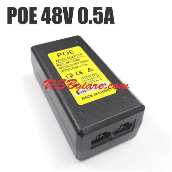 Nguồn POE đơn 48V~52V 0.5A dùng cho camera, wifi ốp trần