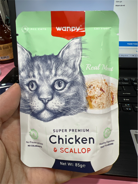Pate Mèo Wanpy vị Gà & Sò Điệp