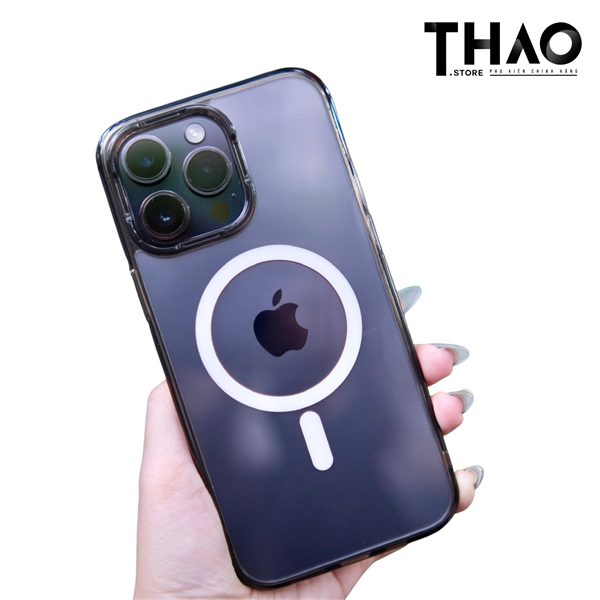 Ốp Likgus viền màu trong suốt Magsafe