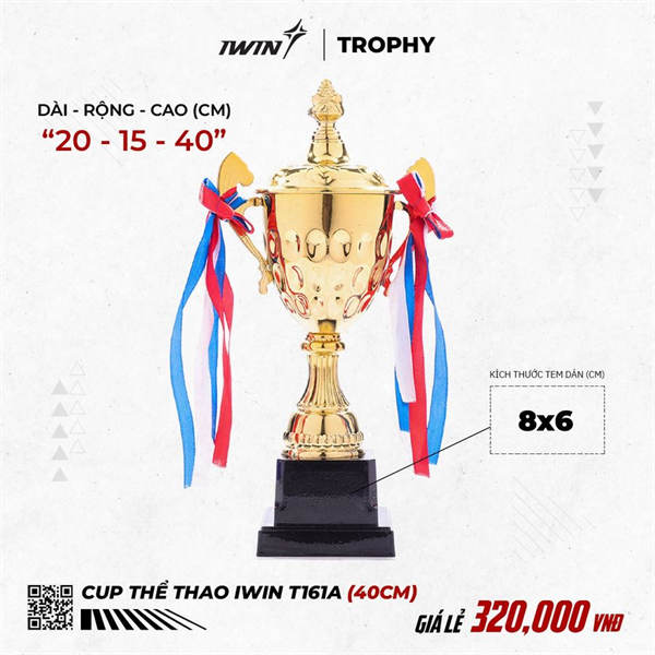 Cúp thể thao iWin T161A - 40cm