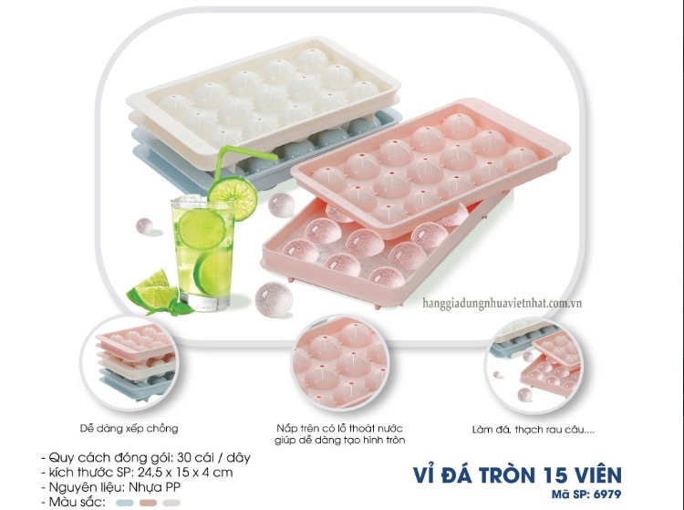 Vĩ đá tròn 15 viên 6979