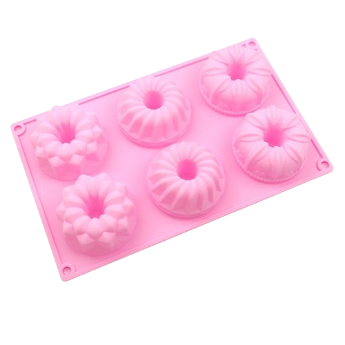 Khuôn silicon 6 donut 3 kiểu