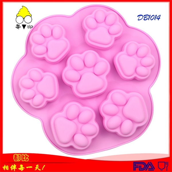 Khuôn silicon 7 chân gấu 5.5cm