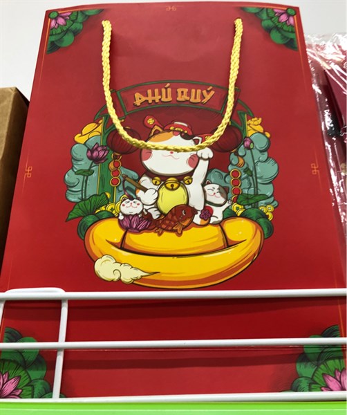 Hộp giấy Mèo Tài Lộc