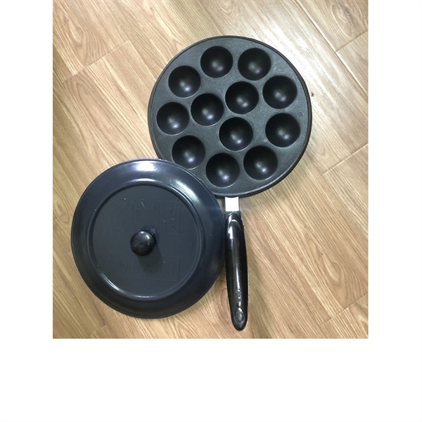 Khuôn Làm Bánh Khọt 10 Lỗ có tay cầm Huỳnh Anh