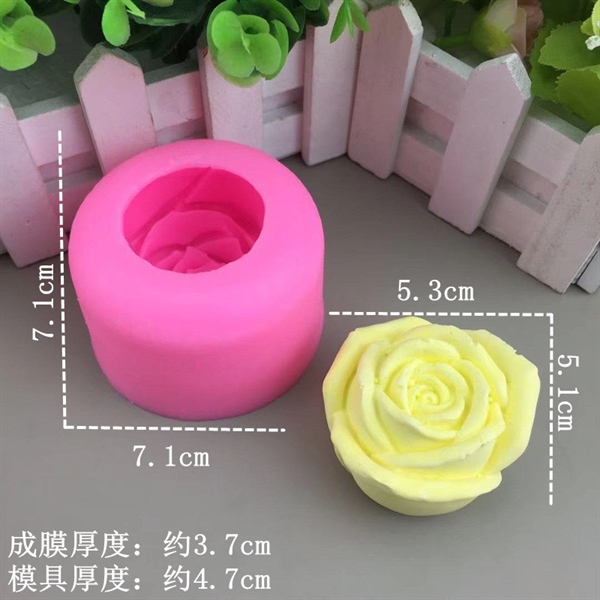 4D Silicon hoa hồng H6670 5.3cm