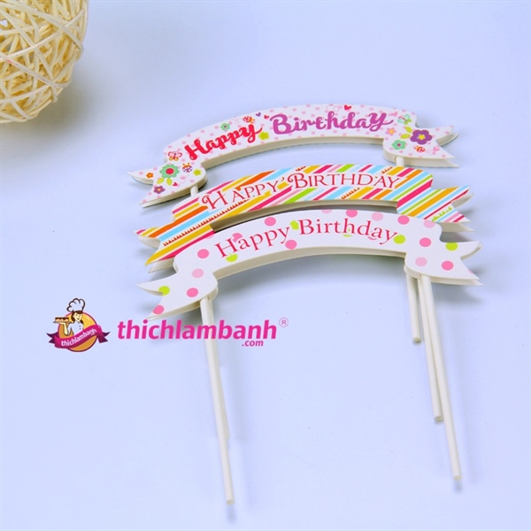 Bảng que cắm giấy HAPPY BIRTHDAY