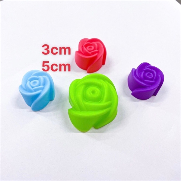 Bộ 10 khuôn silicon rời hoa hồng 3-5cm