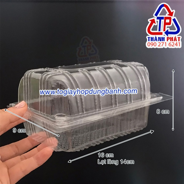 Hộp nhựa gập chữ nhật H149 (1 cái)