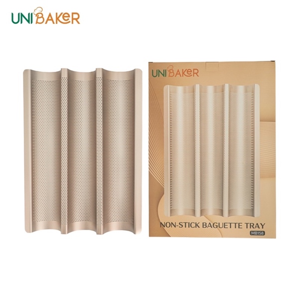 Khuôn bánh mỳ 3 rãnh nhỏ Unibaker MB157