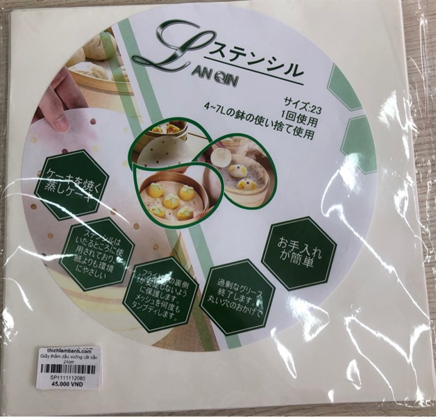 Giấy thấm dầu vuông cắt sẵn 24cm