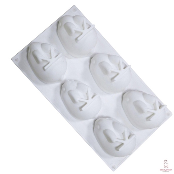 Khuôn silicon 6 thỏ LỚN 8.5cm
