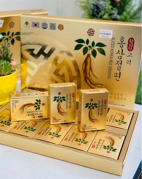 Hồng Sâm Lát Tẩm Mật Ong SLICED KOREA RED GINSENG GOLD- Hộp 200gr