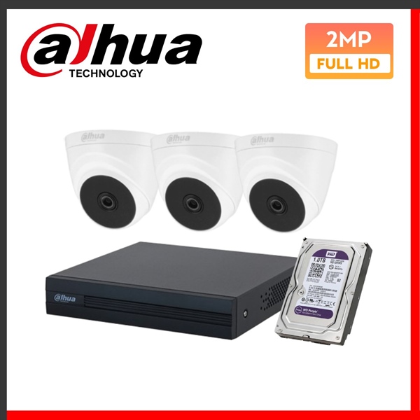 Combo 3 Camera Dahua HDCVI 2MP hồng ngoại