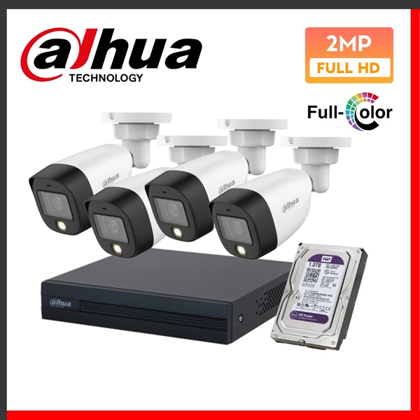 Combo 4 Camera Dahua HDCVI 2MP Full Color