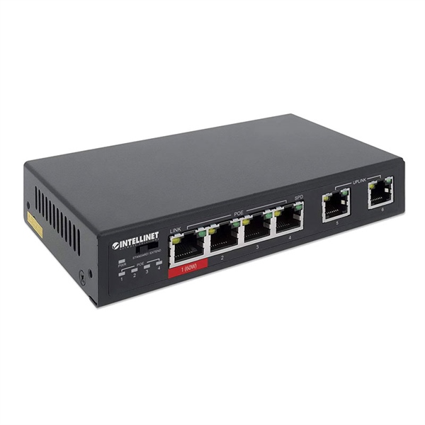 Switch PoE Fast FT06 4 ports + 2 uplinks 100Mbps
