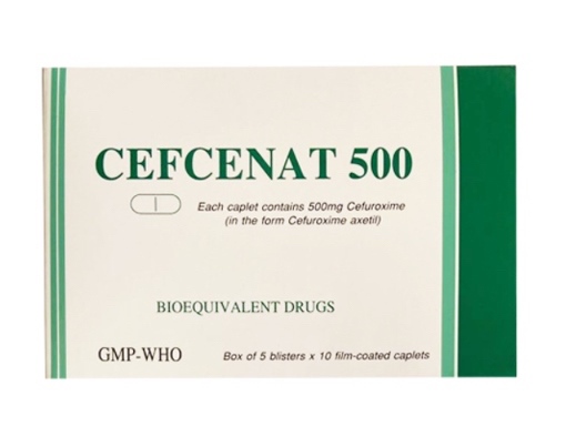 Cefcenat 500 ( cefuroxim 500 Tiền Giang )