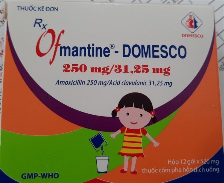 OFMANTINE DOMESCO 250MG/31,25MG DOMESCO
