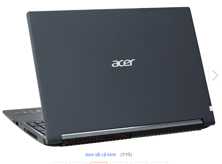 Laptop Acer Aspire 7 Gaming A715-75G-58U4 core i5-10300H 8GB Ram 512GB 15.6 inck GTX1650 W11