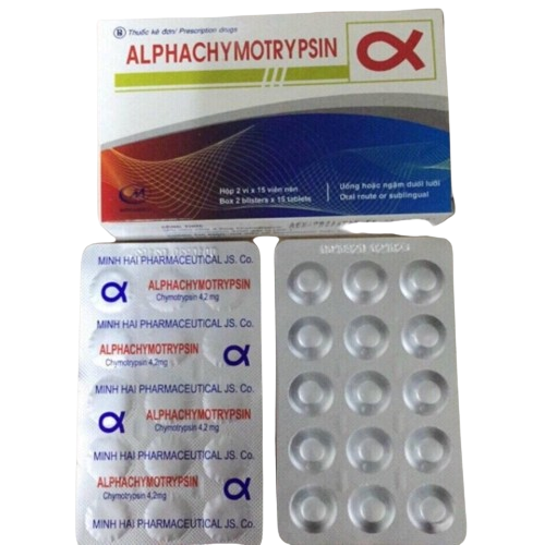 Alphachymotrypsin 4200 minh hải (h/150v) (vỉ nhôm)