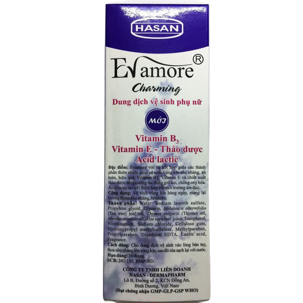 Dung dịch vệ sinh phụ nữ evamore lavender hasan (c/100ml) (tím)