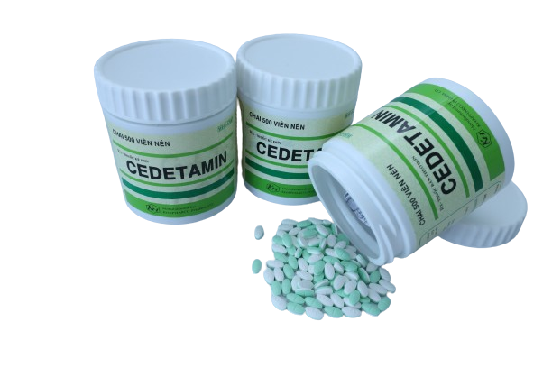 Cedetamin khapharco xanh ngọc nắp trắng (c/500v nén 2 lớp)