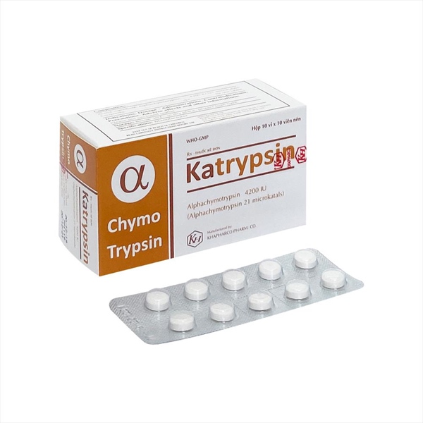 Katrypsin 4200 iu khapharco (h/100v) (vỉ thường)