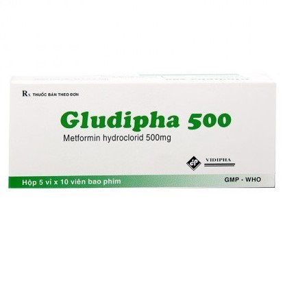 Gludipha 500mg vidipha (hộp/50viên nén)