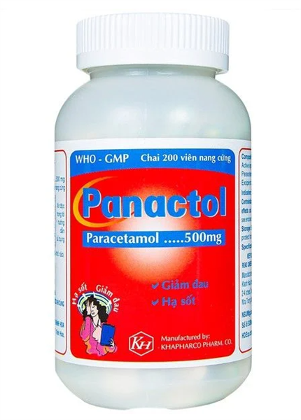Panactol paracetamol 500mg khapharco (c/200 viên nang)