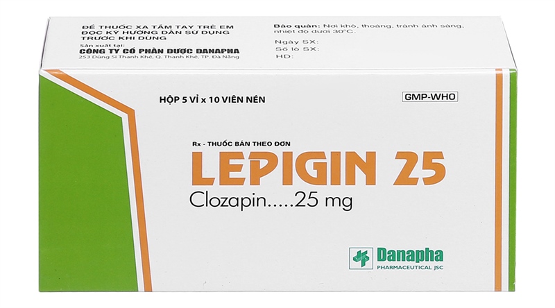 Lepigin clozapin 25mg danapha (h/50v)