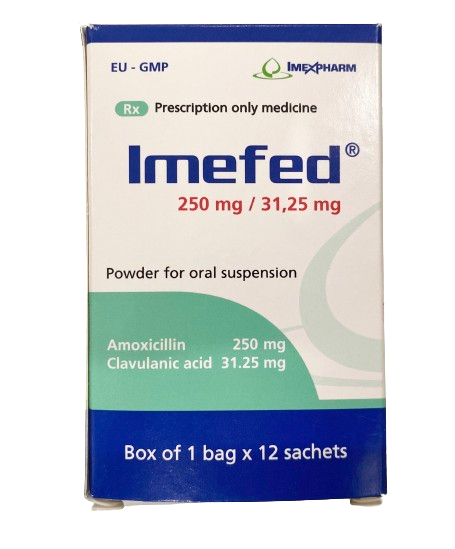 Imefed 250mg/31.25mg imexpharm (h/12gói)