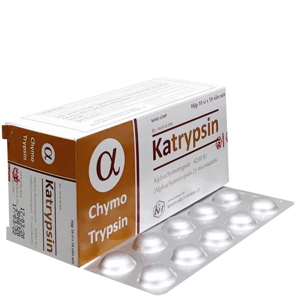 Katrypsin 4200 iu khapharco (h/100v) (vỉ nhôm)