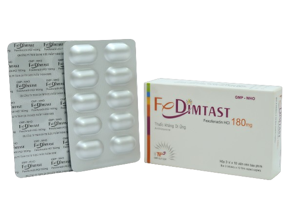 Fedimtast fexofenadine 180mg thành nam (h/30v nén)