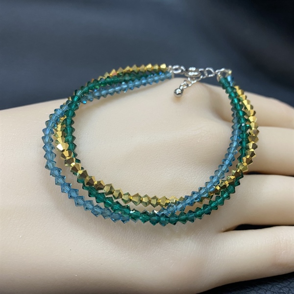 Vòng tay pha lê nón 5328M3 3 line