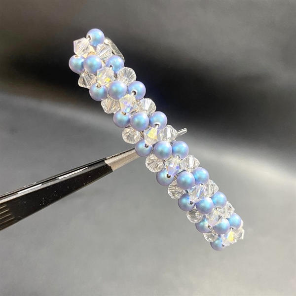 Kẹp tóc pha lê mix ngọc trai Swa