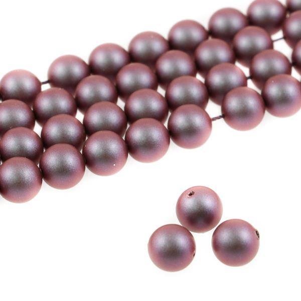 Ngọc trai pha lê Swarovski iridescent red