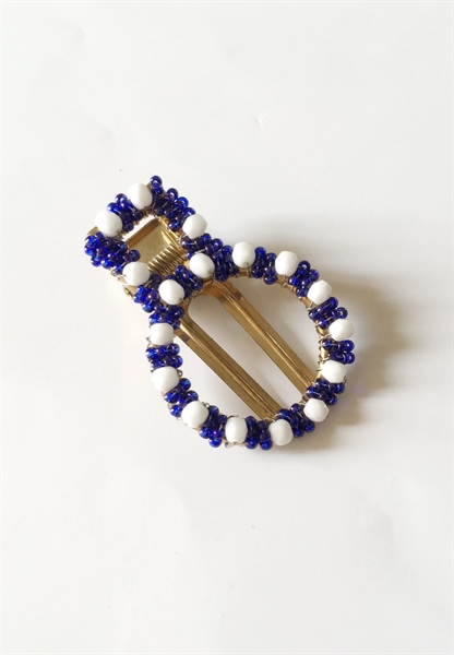 Kẹp tóc hạt Firepolish mix cườm