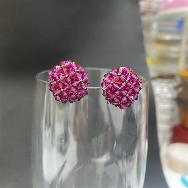 Hoa tai pha lê kết vuông 5328M3