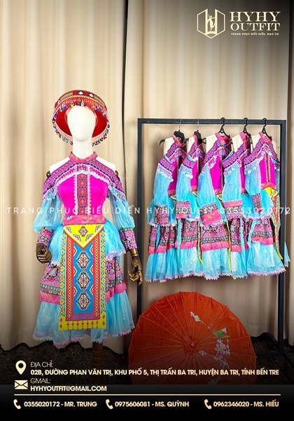 Trang phục dân tộc Mèo xanh ngọc