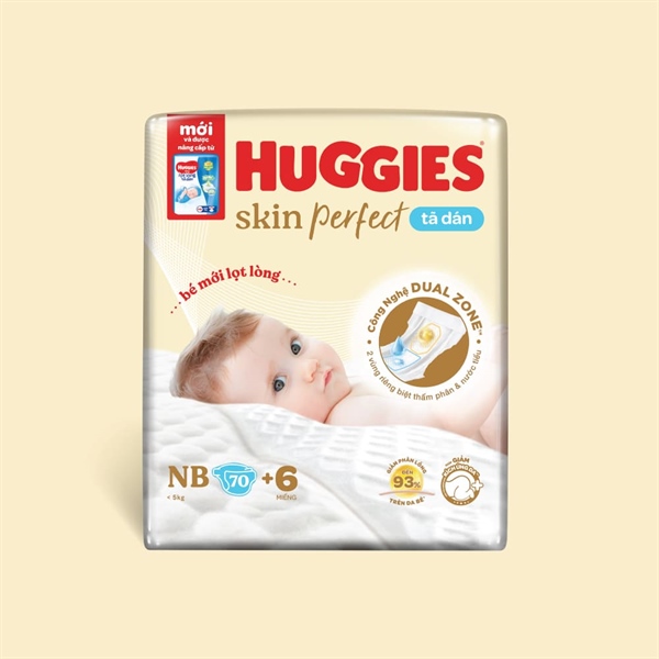 Tã dán Huggies Skin Perfect NB 70