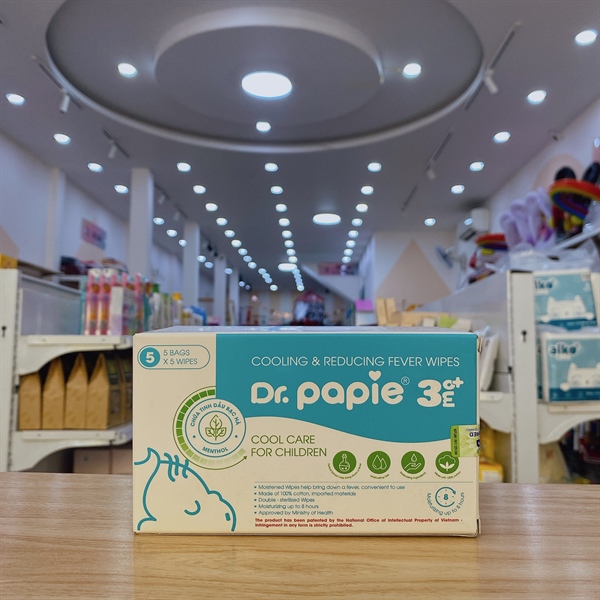 Khăn lau hạ sốt Dr.Papie