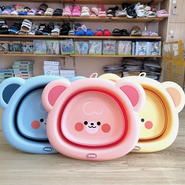 Chậu rửa mặt gấp gọn Gấu Tobe